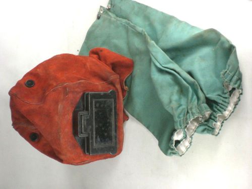 Huntsman leather welding mask w/ sleeves for sale