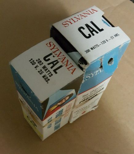 2 SYLVANIA CAL-CXP PROJECTOR LAMP (BULB) CAL-CXP  300W - 120V  AVG 25 HRS, NEW!