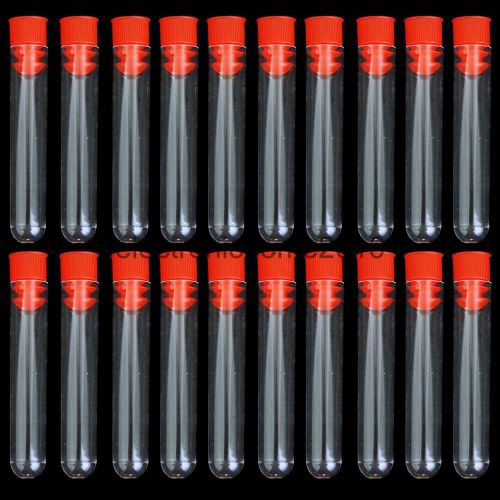 20pcs Non-Graduated Test Tubes Laboratory Test Tool with Screw Caps
