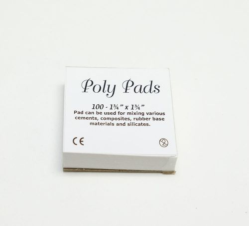 Dental disposable mixing poly pad 1 3/4&#034; x 1 3/4&#034; pack of 12 (100 sheets/pad) for sale