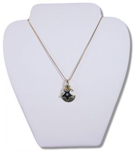 NEW 8&#034;H PADDED NECKLACE PENDANT CHAIN WHITE JEWELRY DISPLAY EASEL CASE PJ14PW1
