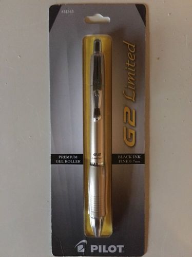 G2 LIMITED, PILOT, PREMIUM GEL ROLLER, BLACK INK, FINE 0.7mm, GOLD BODY