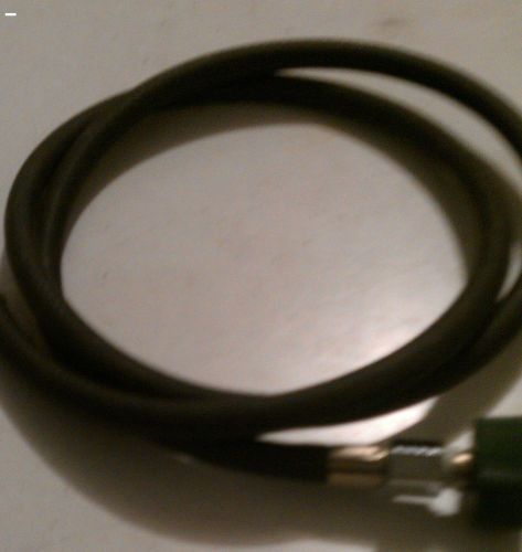 4 ft Oxygen Hose, medical,1/4&#034;, w/one DISS fem.hand tight NUT green/blk  used