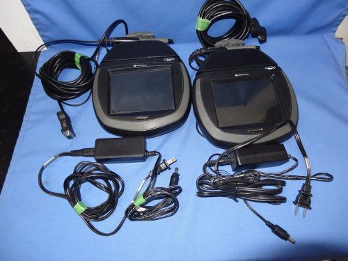 Lot of 2 Hypercom L4150 2.0 Credit Card Terminals w/ Stylus and Cables