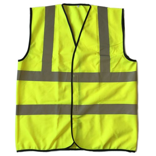 XXL High Visibility Neon Yellow Safety Vest with Reflective Strips ANSI in Size