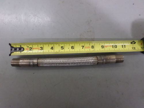 1/2&#034; X 10 1/2&#034; STAINLESS STEEL BRAIDED HOSE ASSEMBLY, ENDS ARE STEEL