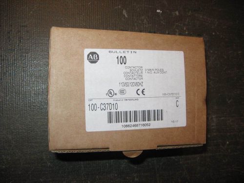 &#034; New in Factory Box &#034; A-B  ALLEN - BRADLEY Contactor # 100-C37D10 37A 3P 120VAC