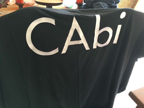 Cabi Black Show Curtain Back Drop Embroidered Logo 68&#034;W x 63&#034;L