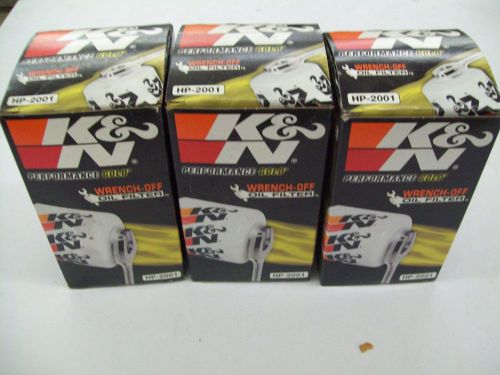 K&amp;N HP-2001 Performance Gold Wrench-Off Oil Filter 3-Pk