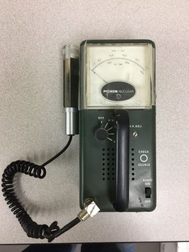Vintage Picker Nuclear Geiger Counter Radiation Detector - Sticker Inside 1973