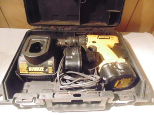 DEWALT CORDLESS DRILL,DW907,WITH 2- 12V BATTERIES WITH CASE &amp;CHARGER,USED