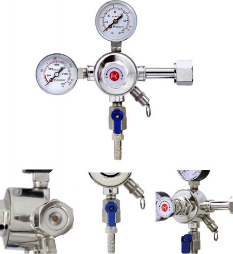 Draft beer regulator chrome dual gauge co2 taprite pressure commercial premium for sale