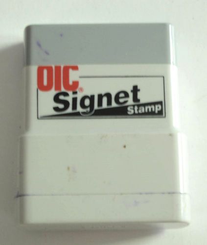 OIC Signet Stamp #77004 - COPY - self inking, blue ink