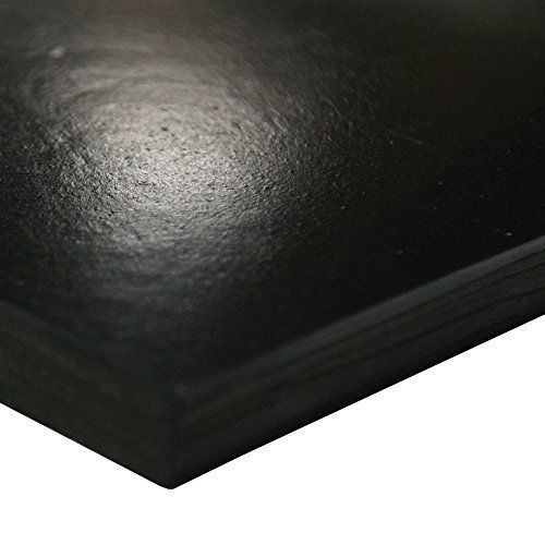 Small Parts Neoprene Sheet, 60A Durometer, Smooth Finish, No Backing, Black,