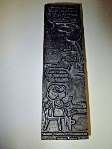 Vintage Metal on Wood Printer&#039;s Printing Block Adv. NSP NORTHERN STATES POWER