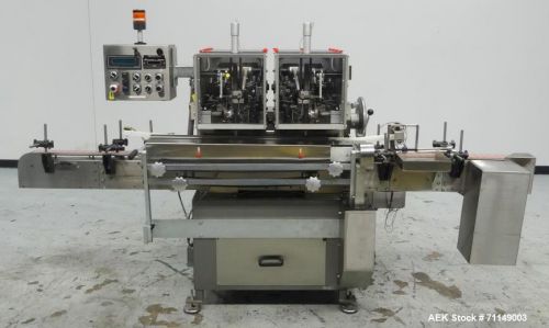 Used- Lakso Model 300 Twin-Head Inverted &#039;U&#039; Cottoner. Machine is rated at speed