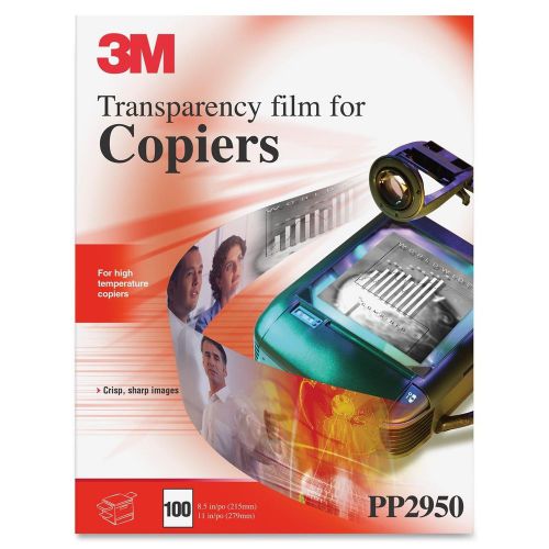 3M PP2950 Copier Transparency Film, 8-1/2-Inch X 11-Inch, 100 Per Box