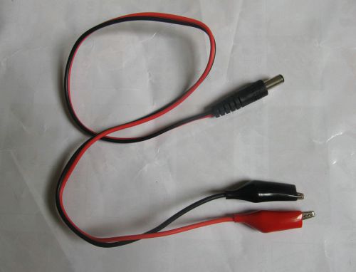 12V DC power Connector cable Monitor test cord 5.5 x2.1mm male to alligator clip
