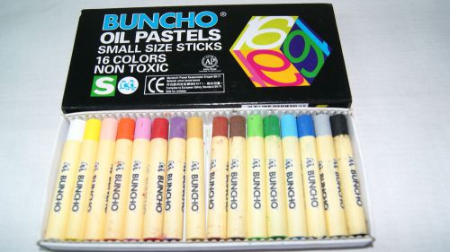 Buncho oil pastel 16 sticks w different colors for kids, school, office use
