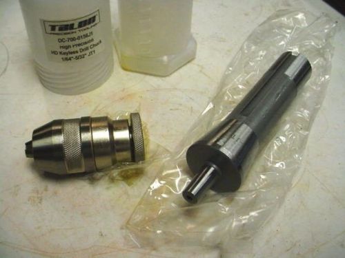 BRAND NEW 0-5/32 TALON PRECISION KEYLESS DRILL CHUCK WITH R-8 SHANK FREE SHIP