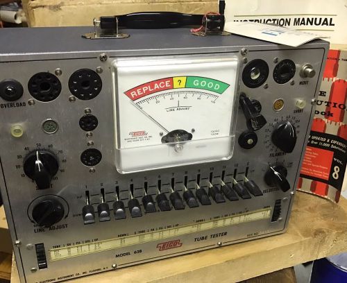 EICO TUBE TESTER MODEL 628 - Original Box and Manuals!  vintage tv repair