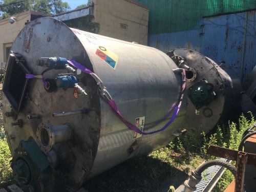 Perma-san 1550 gallon stainless steel chemical mix tank with lightin mixer for sale