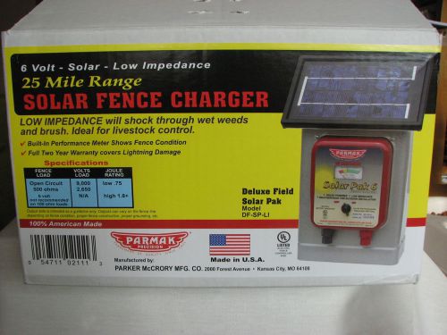 Parker McCrory Parmak DF-SP-LI 6 volt SOLAR Powered Fence Charger Up to 25 Miles