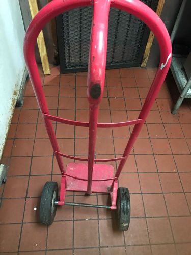 Loop Handle Steel Hand Truck with Rubber Wheels (RED)