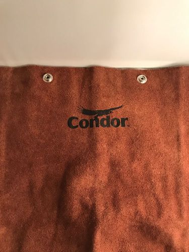 CONDOR 5AC71 Detachable Welding Bib, Leather, 19x20 In