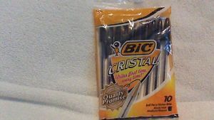 Bic Cristal 10 count Black Ball Pens