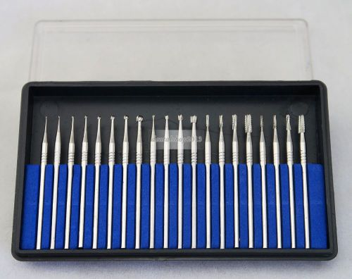 20 Pcs/box 2.35mm Tungsten Carbide Steel Dental Burs Lab Polisher Drills Tooth