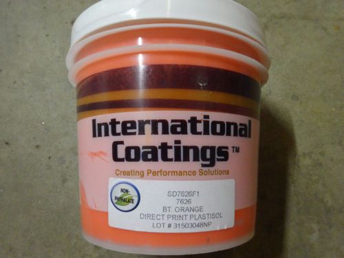 International Coatings 7626 Bright Orange plastisol ink 1 Gal