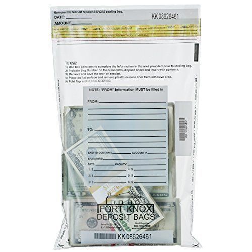 Clear Deposit Bags - 9 x 12 - Box of 100 Bags