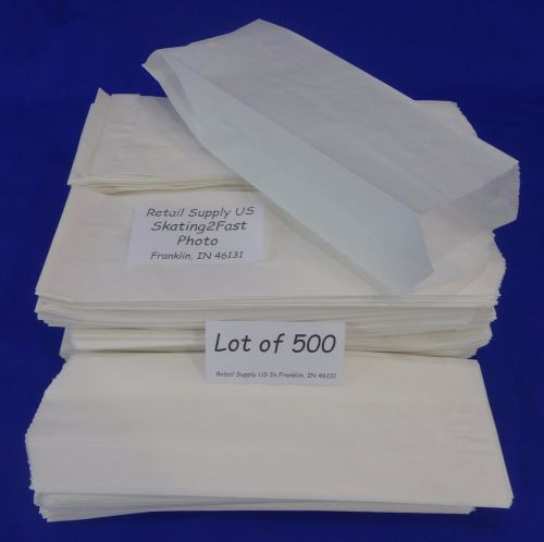 Qty 500 Hot Dog Paper Bags Concession Machine supplies 3&#034; x 2&#034; x 8.75&#034;