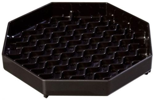 12 Pack 6.5&#034; Black Octagonal Plastic dishwasher Kitchen Bar Beverage Drip Tray