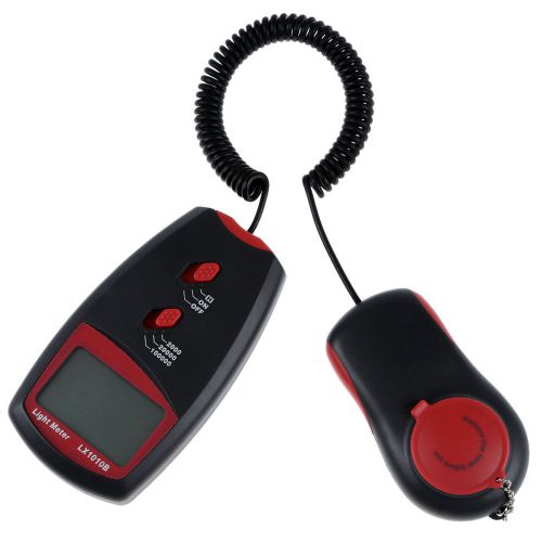 LX1010B 100,000 Light Meter with LCD Display Red+Black DT