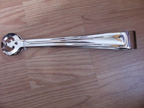 BOX of 12-- ONEIDA  Stainless Steel Serving Tongs - 12&#034; New Rim # T012MTRF-