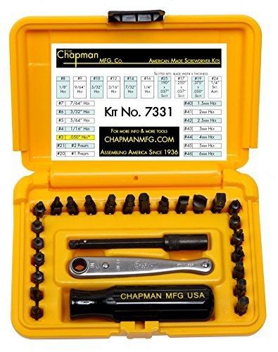 Chapman CHAPMAN 28 Piece Assortment Midget Ratchet Set - Model: 7331