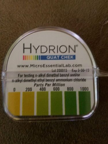 Micro Essential Lab QC-1001 Plastic Hydrion High Range Quat Check Test Paper