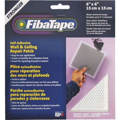 FibaTape 6-Inch x 6-Inch Wall &amp; Ceiling Self-Adhesive Drywall Patch
