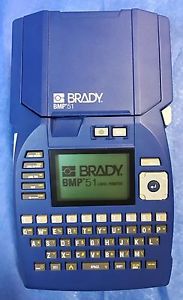 Brady bmp 51 industrial label printer bmp51-kit-bp bundle excellent condition for sale