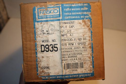 NEW Fasco D935 Motor 1/2 HP 1 speed split cap