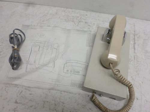 Diebold white vandal proof phone 41-017358-000a w/ line cord, handset, schematic for sale