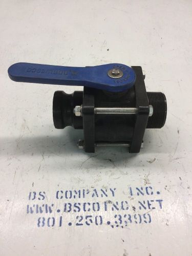 2&#034; norwesco poly full port ball valve male cam x male npt new! for sale