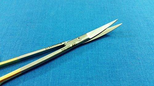 HTI BRAND T/C IRIS MICRO SCISSORS CURVED 4.5&#034; WITH TUNGSTEN CARBIDE INSERTS WITH