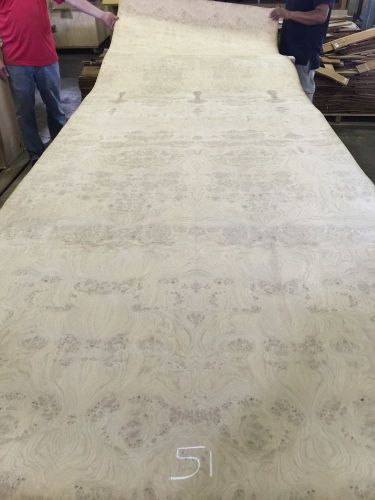 Wood Veneer White Oak Burl 48x144 1 Piece 20Mil Paper Backed &#034;EXOTIC&#034; HIV 51