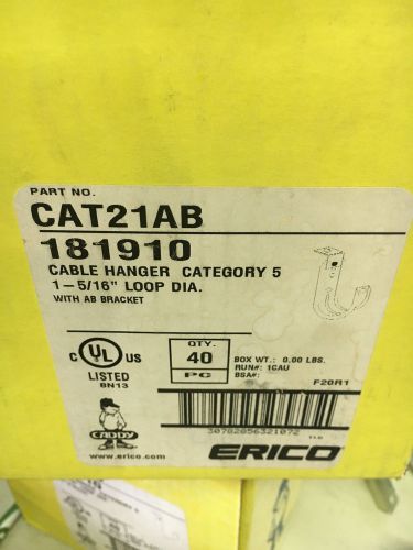 ERICO CAT21AB NEW IN BOX LOT OF 26 PCS CABLE HANGER 1 5/16&#034; LOOP SEE PICS SHELF
