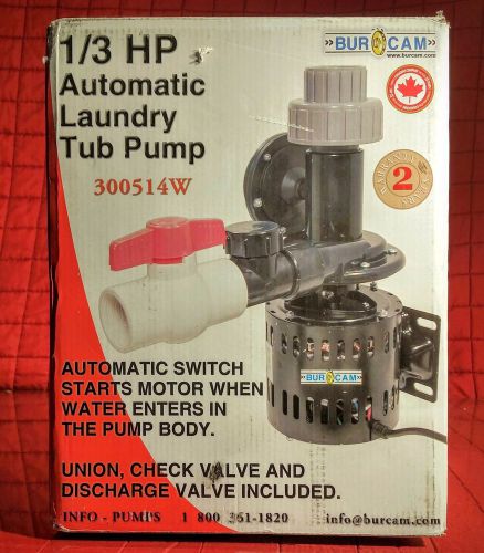 Bur-cam 1/3 hp automatic laundry tub pump for sale