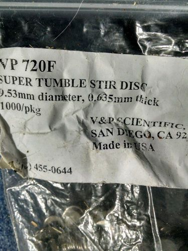 Super Tunbler stir disc  9.53mm Diameter0.635mm Thick 1000 Pieces