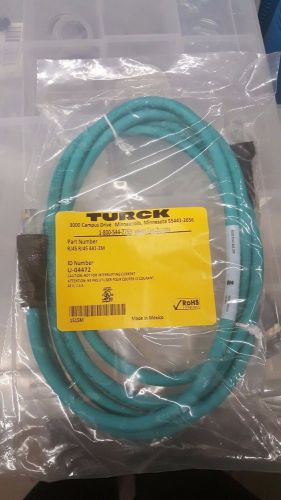 TURCK RJ45 RJ45 441-2M CABLE, MALE/ETHERNET, 2METERS, STRAIGHT/SRAIGHT
